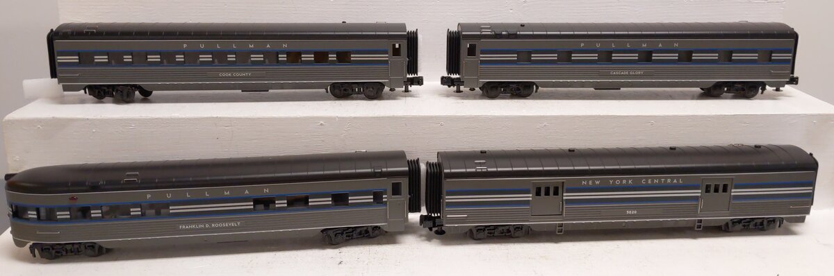 MTH 30-67755 O New York Central 60' Streamline Passenger Car Set (Set of 4)