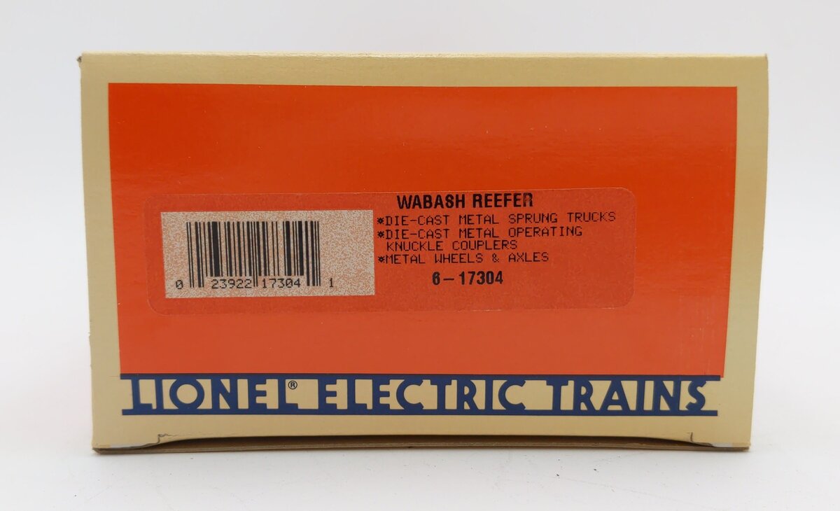 Lionel 6-17304 O Gauge Wabash Reefer Car #26269 LN/Box