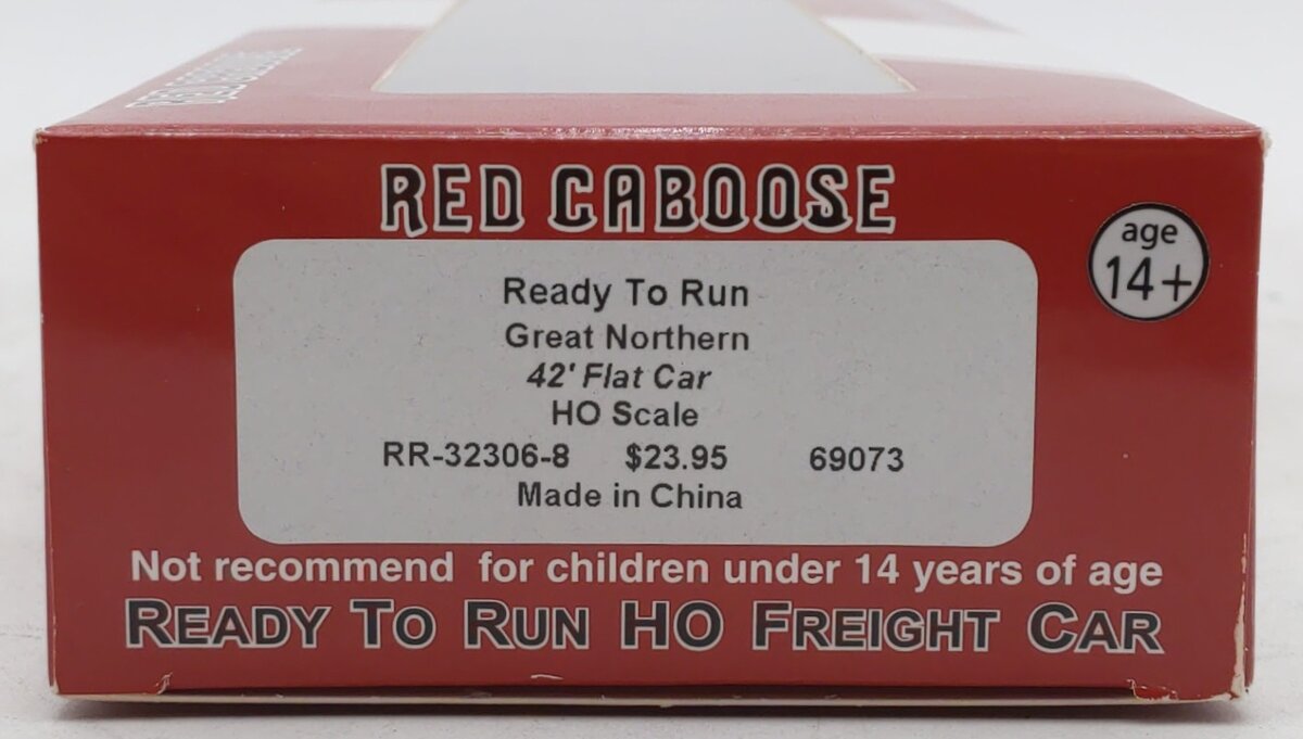 Red Caboose RR-32306-8 HO Great Northern 42' Flatcar #69073 NIB