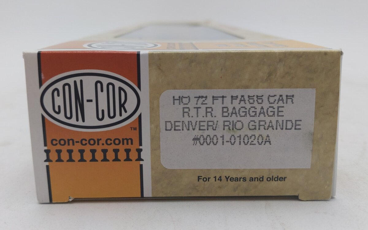 Con-Cor 0001-01020A HO DRGW 72' Baggage Car #1210