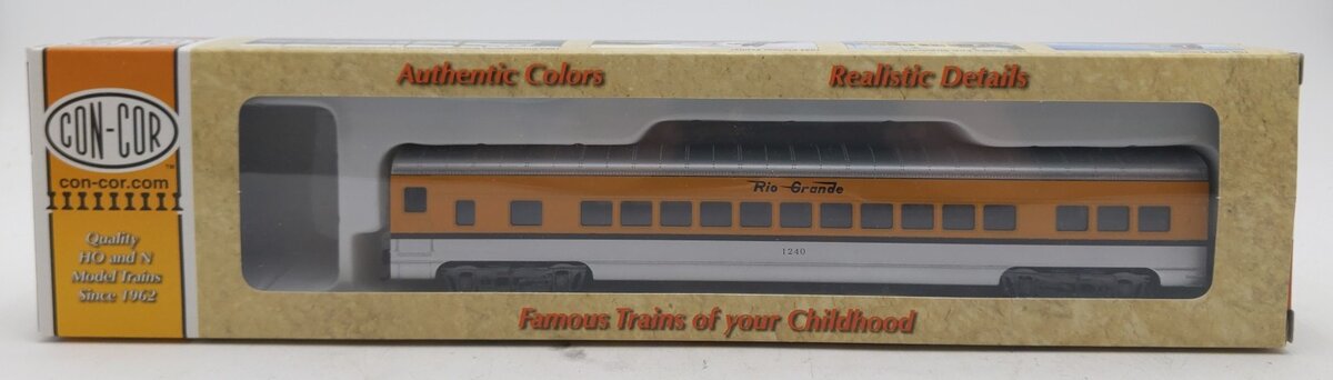 Con-Cor 0001-00900A-1 HO Scale DRGW 72' Passenger Coach Car #1240