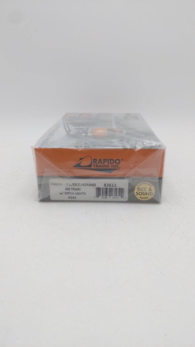 Rapido Trains 83611 HO Scale Ski Train F40PH w/ Ditch Lights #242