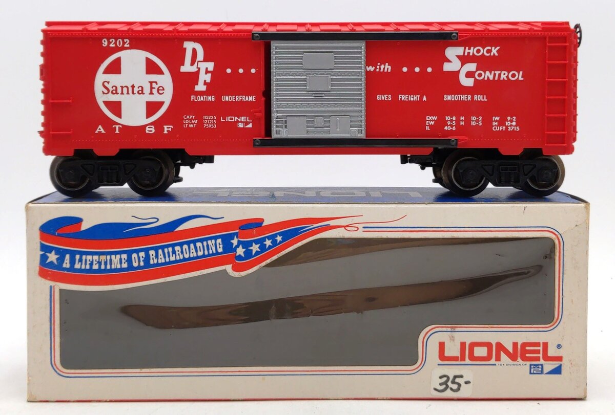 Lionel 6-9202 O Gauge Atchison Topeka Santa Fe Boxcar #9202 VG/Box