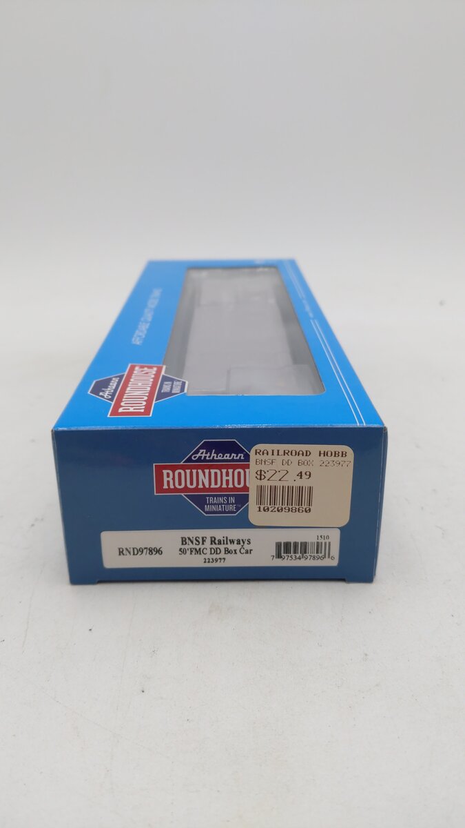Roundhouse 97896 HO Bur North Santa Fe 50' FMC 5283 Double Door Box Car #223977 NIB