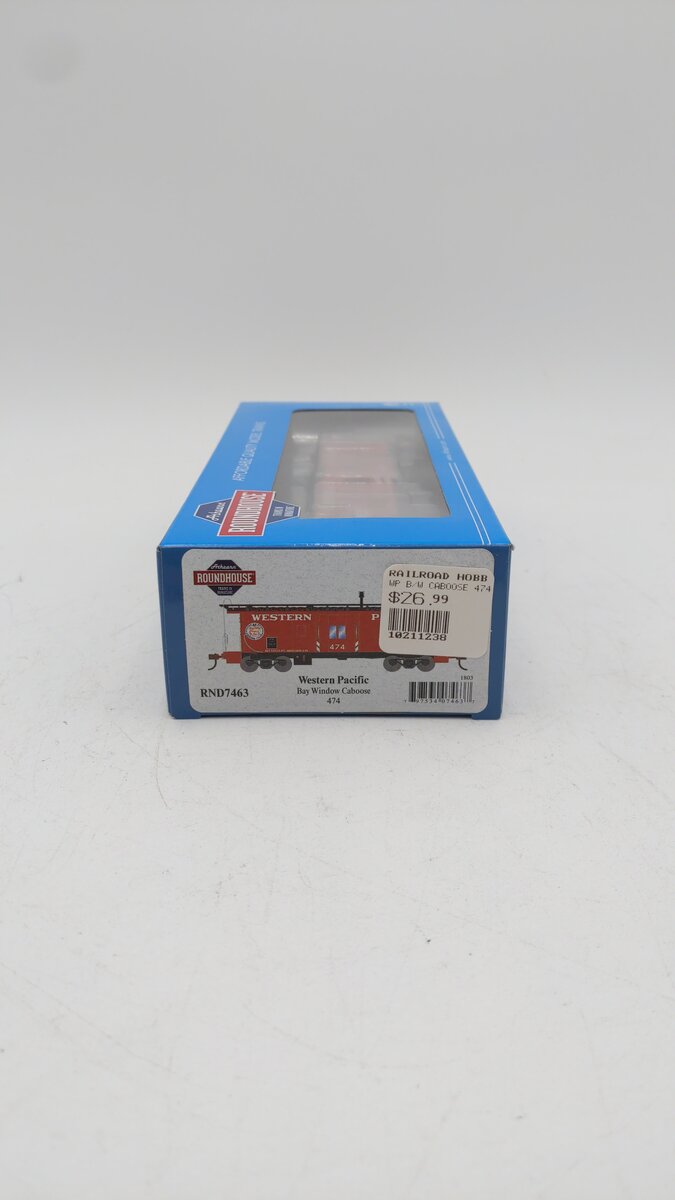Roundhouse 7463 HO Scale Western Pacific Bay Window Caboose #474