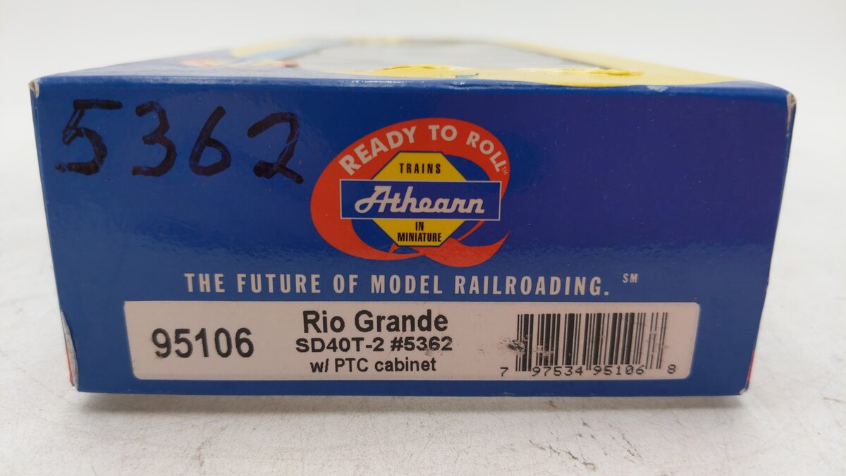 Athearn 95106 HO Scale Rio Grande SD40T-2 Diesel Locomotive #5362 EX/Box