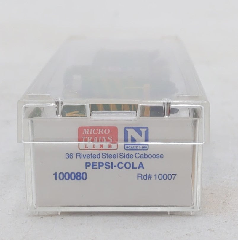 Micro-Trains 10000080 N Scale Pepsi Cola 36' Riveted Steel Caboose #10007