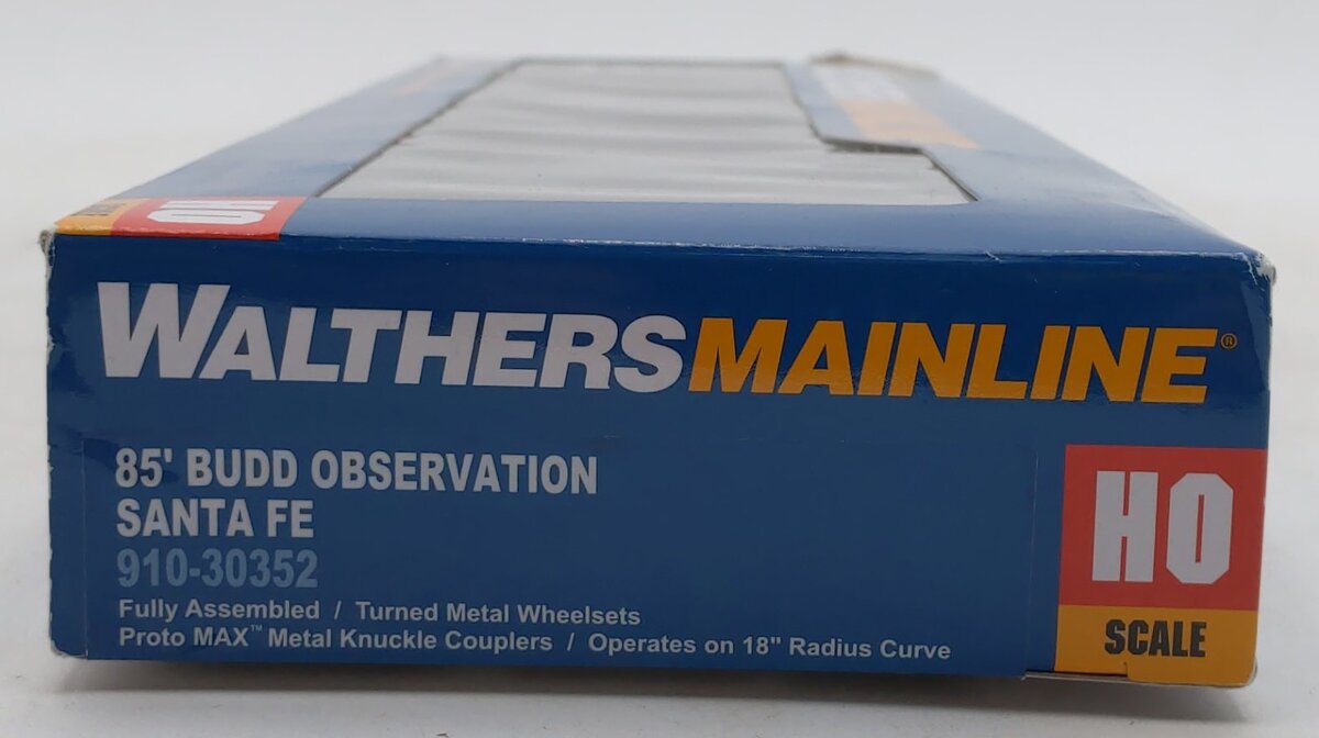 Walthers 910-30352 HO Santa Fe 85' Budd Observation Car