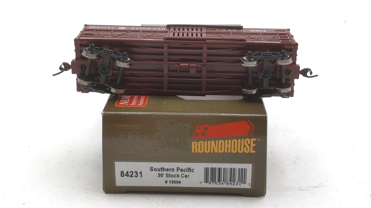 Roundhouse 84231 HO Scale Southern Pacific 36' Stock Car #13504 NIB