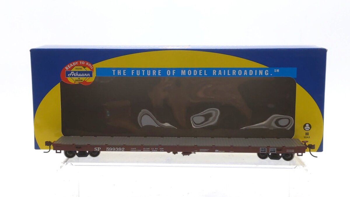 Athearn 97809 HO Scale Southern Pacific RTR 60' Flat Car #599392