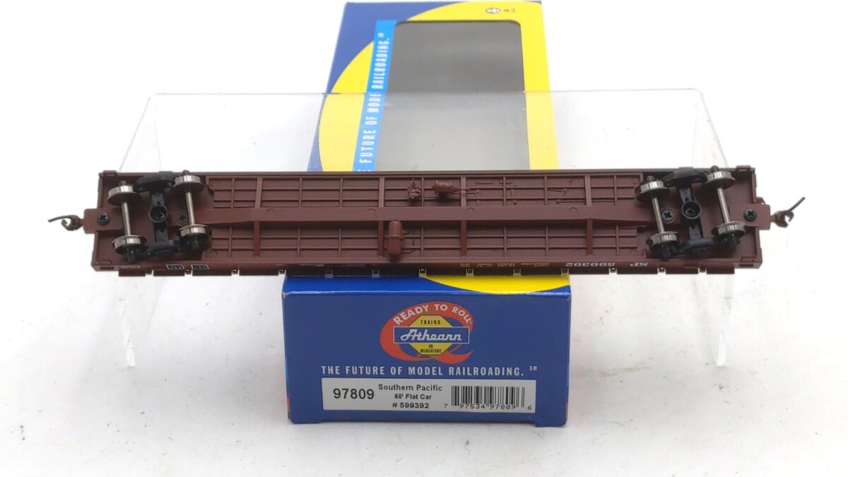 Athearn 97809 HO Scale Southern Pacific RTR 60' Flat Car #599392