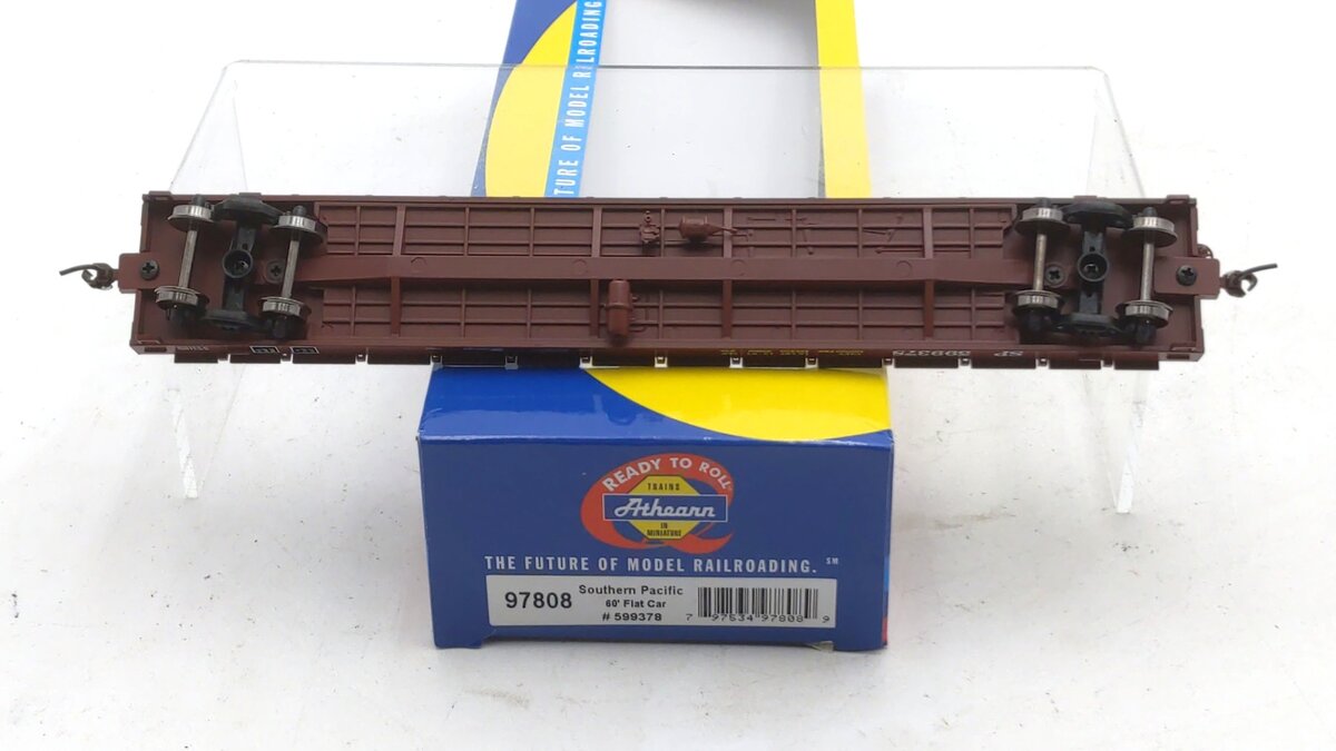 Athearn 97808 HO Scale Southern Pacific RTR 60' Flat Car #599378