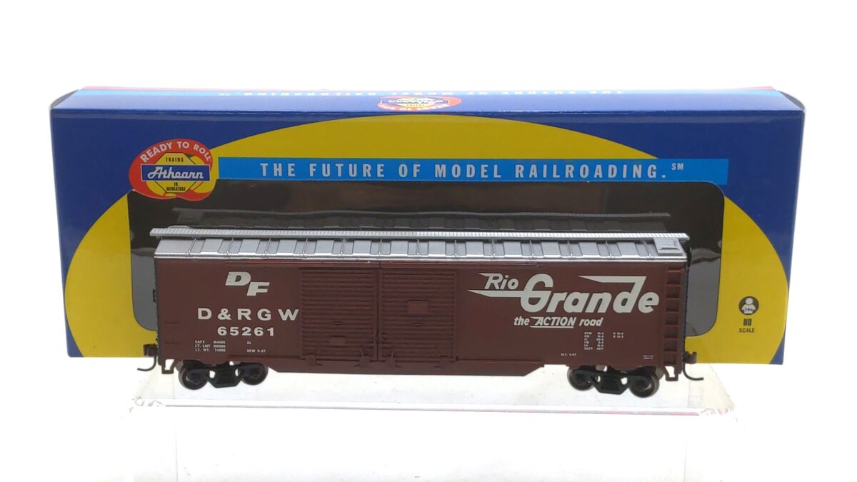 Athearn 98106 HO RTR Denver & Rio Grande Western 50' Double Door Box Car #65261