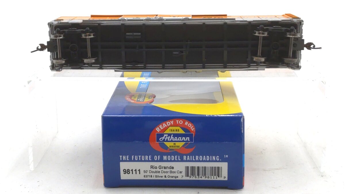 Athearn 98111 HO RTR Denver & Rio Grande Western 50' Double Door Box Car #63718 LN/Box