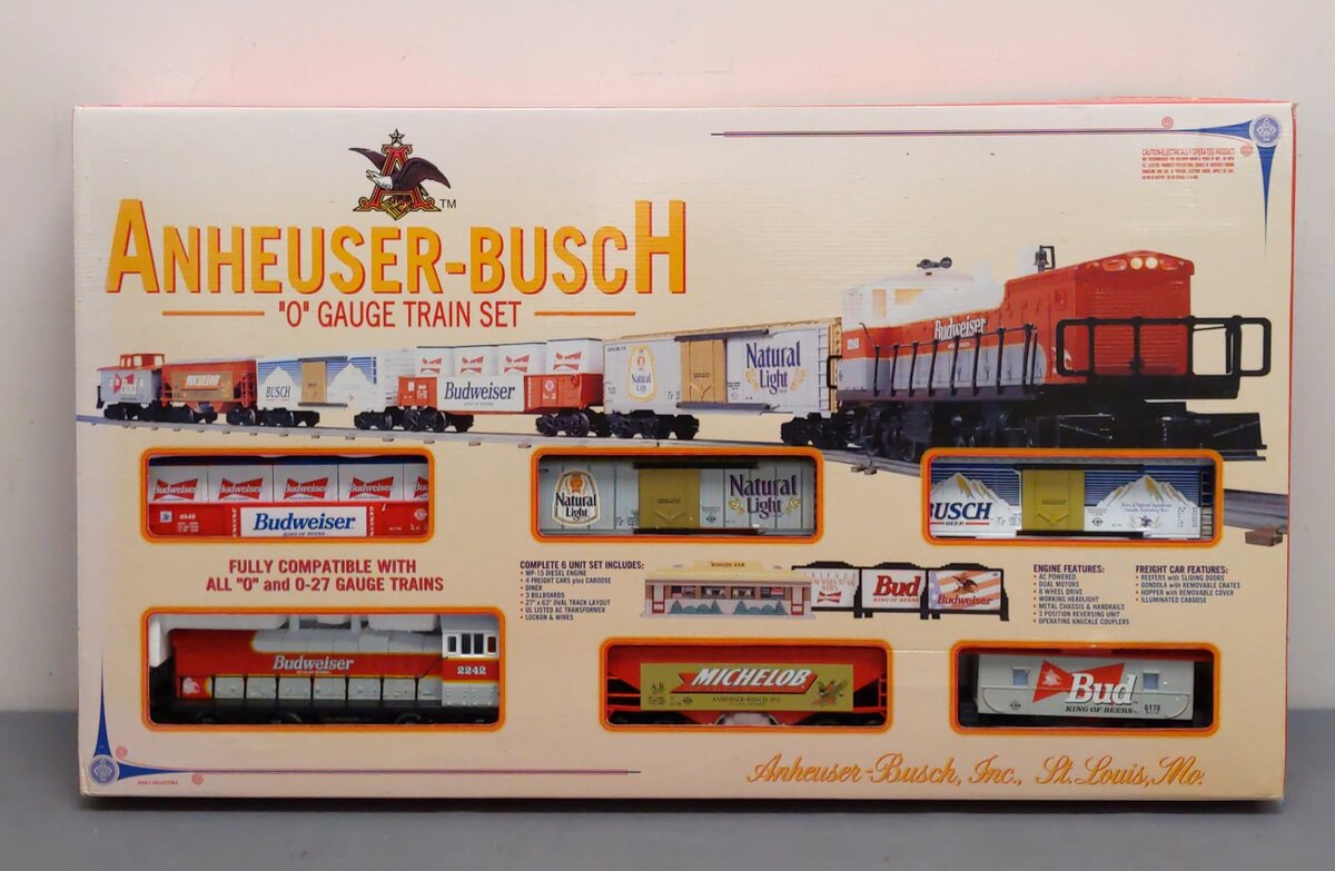 K-Line 1521 O Gauge Anheuser-Busch Beer Train Set EX/Box