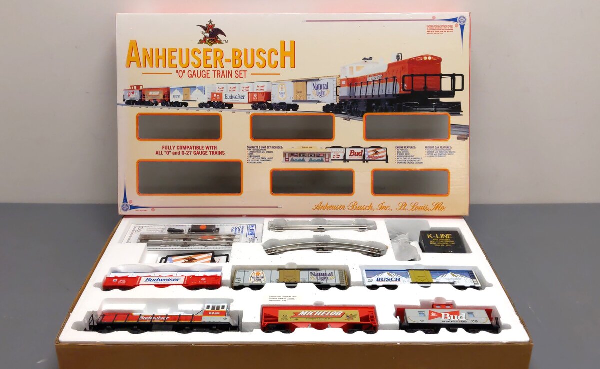 K-Line 1521 O Gauge Anheuser-Busch Beer Train Set EX/Box