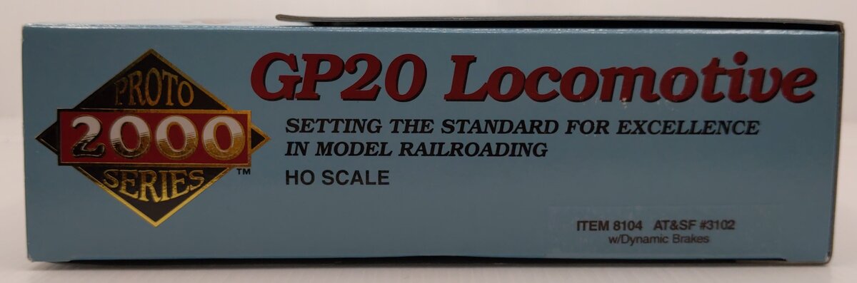 Proto 2000 8104 HO Scale ATSF GP20 Diesel Locomotive #3102 LN/Box