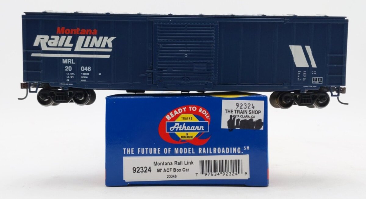 Athearn 92324 HO Scale Montana Rail Link 50' ACF Boxcar #20046