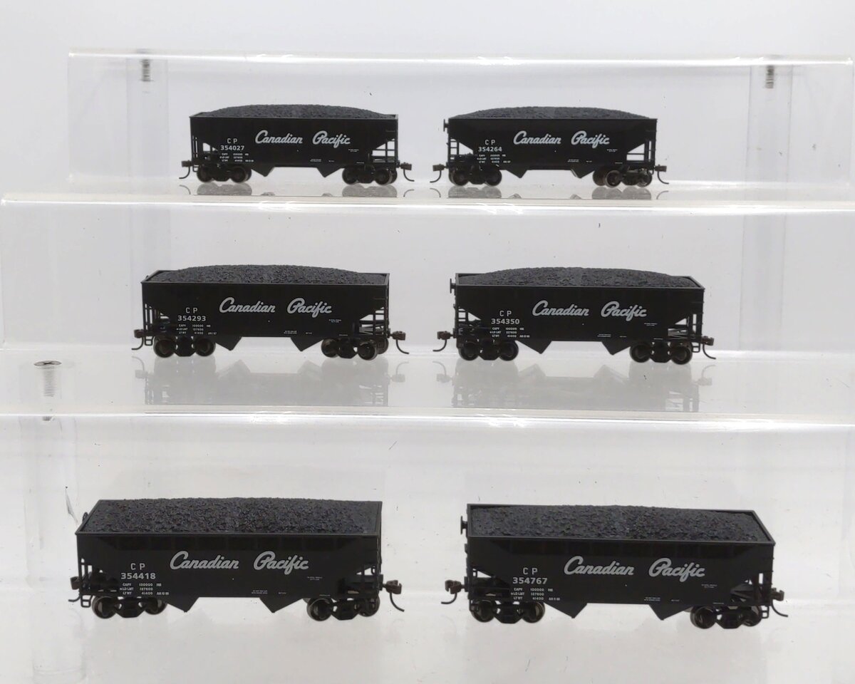 Athearn 70835 HO Scale Canadian Pacific 34' 2 Bay Offset Hopper (Pack of 6) NIB