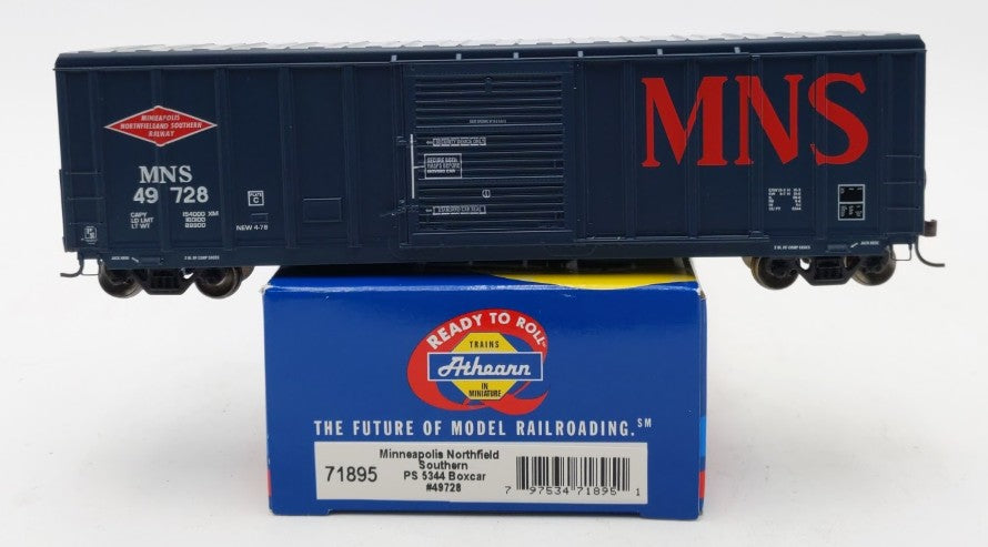 Athearn 71895 HO Minneapolis Northfield & Southern RTR 50' PS 5344 Boxcar #49728