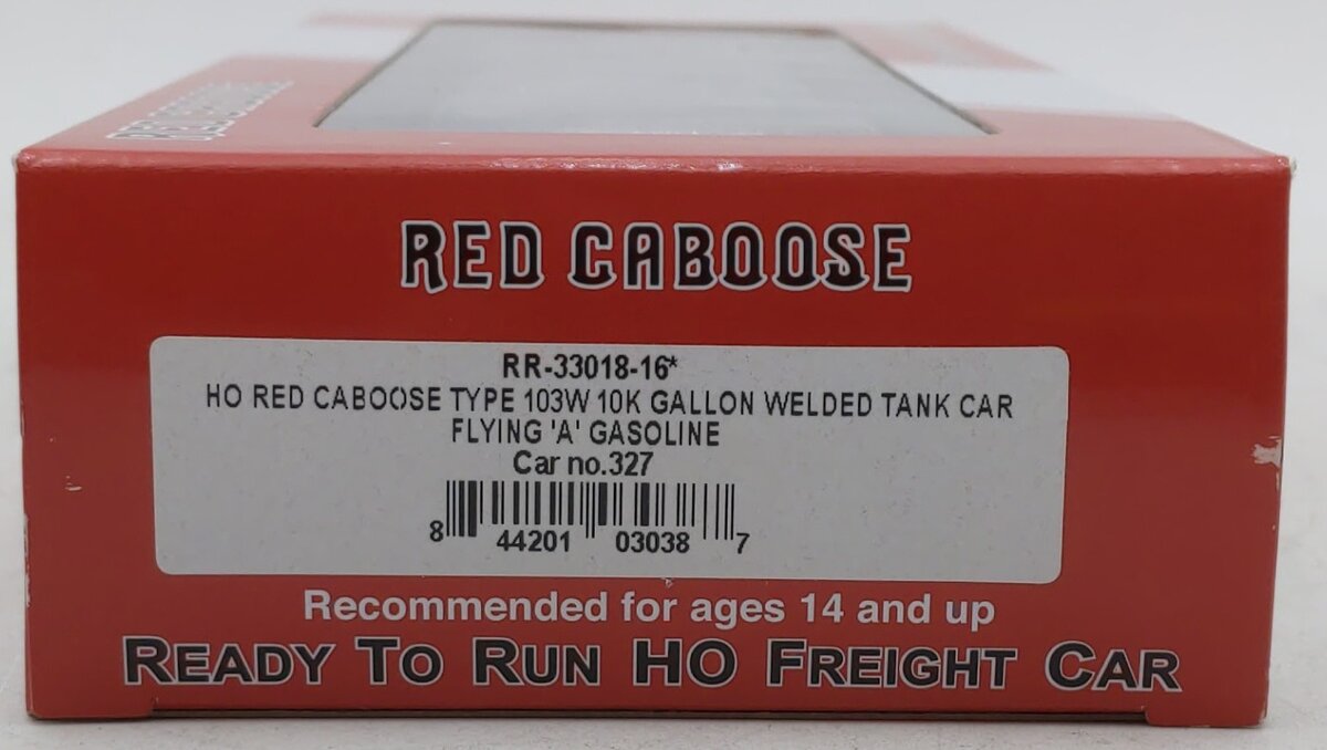 Red Caboose RR-33018-16 HO GATX Flying 'A' 103W 10K Gallon Welded Tank Car #327 LN/Box