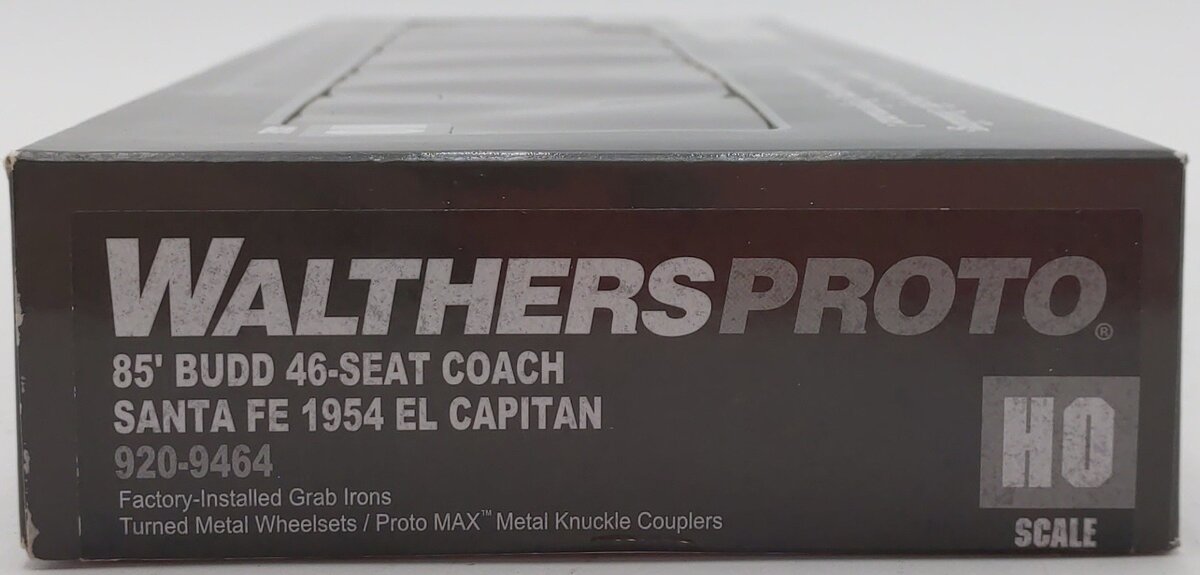 Walthers 920-9464 HO Santa Fe 1954 El Capitan 85' Budd 46-Seat Coach Pass Car
