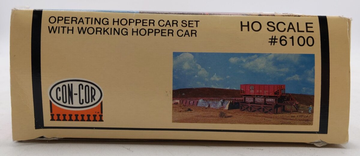 Con-Cor 6100 HO Scale Hopper Car Set w/ Ramp LN/Box
