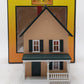 MTH 30-9045 O Assembled Row House W/Porch Cream W/Green Shutters