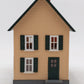 MTH 30-9045 O Assembled Row House W/Porch Cream W/Green Shutters