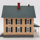 MTH 30-9045 O Assembled Row House W/Porch Cream W/Green Shutters