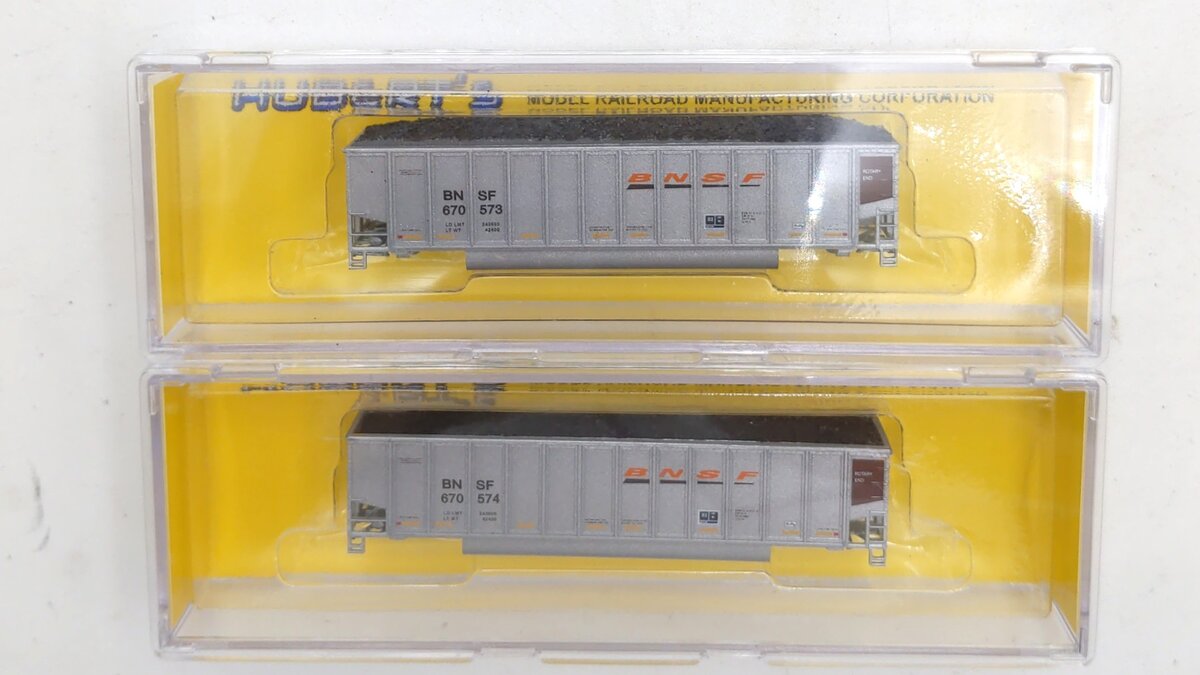Hubert's Model RR N Scale Burlington Northern Santa Fe Coal Hopper (Pack of 6) EX/Box