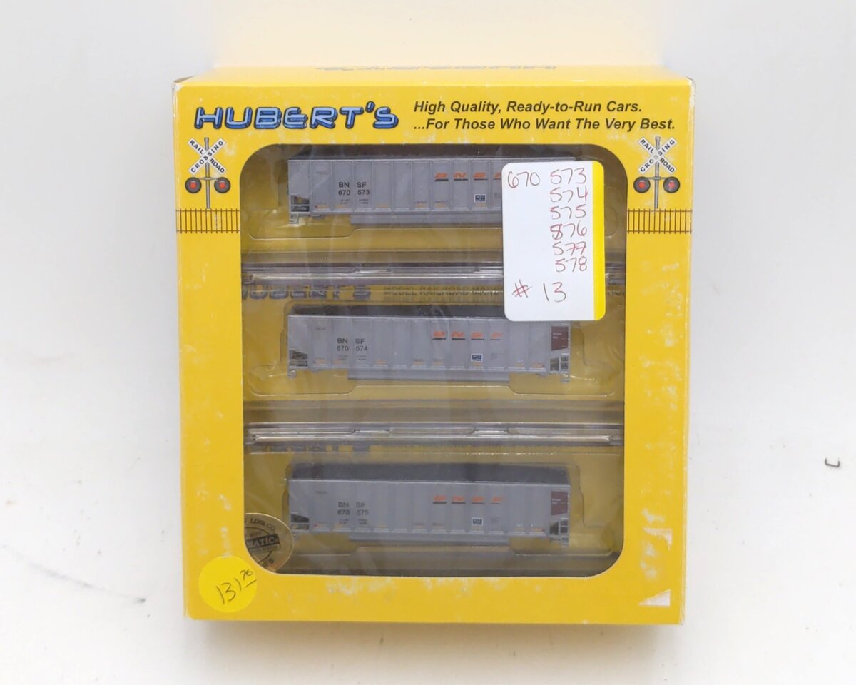 Hubert's Model RR N Scale Burlington Northern Santa Fe Coal Hopper (Pack of 6) EX/Box