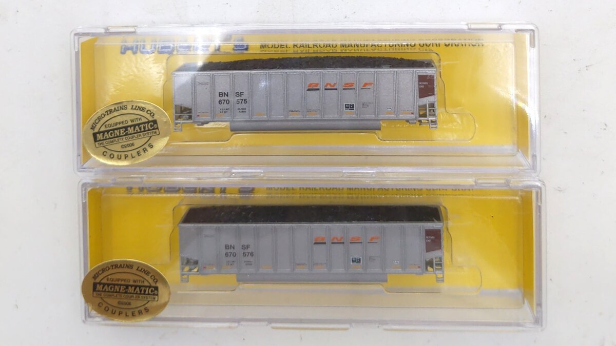 Hubert's Model RR N Scale Burlington Northern Santa Fe Coal Hopper (Pack of 6) EX/Box