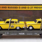 MTH 30-7625 O Gauge MTH Auto Transport Flatcar w/ Ertl Checker Cabs #1959 LN/Box