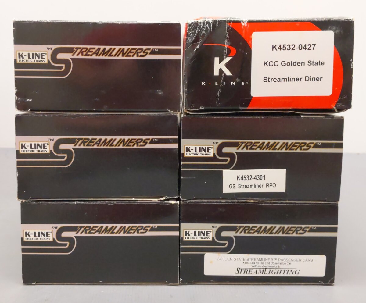 K-Line K-4532 O Gauge Golden State Passenger Car Set [6] VG/Box