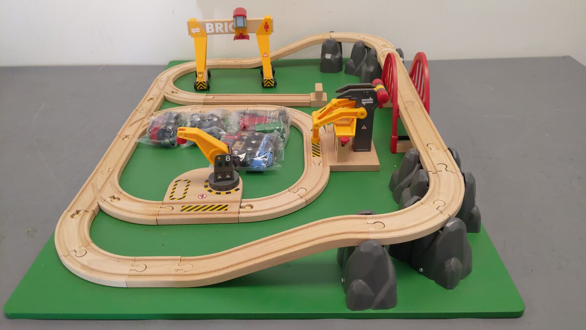 Brio Wooden Track Assembled Lay Out W/ Accessories EX