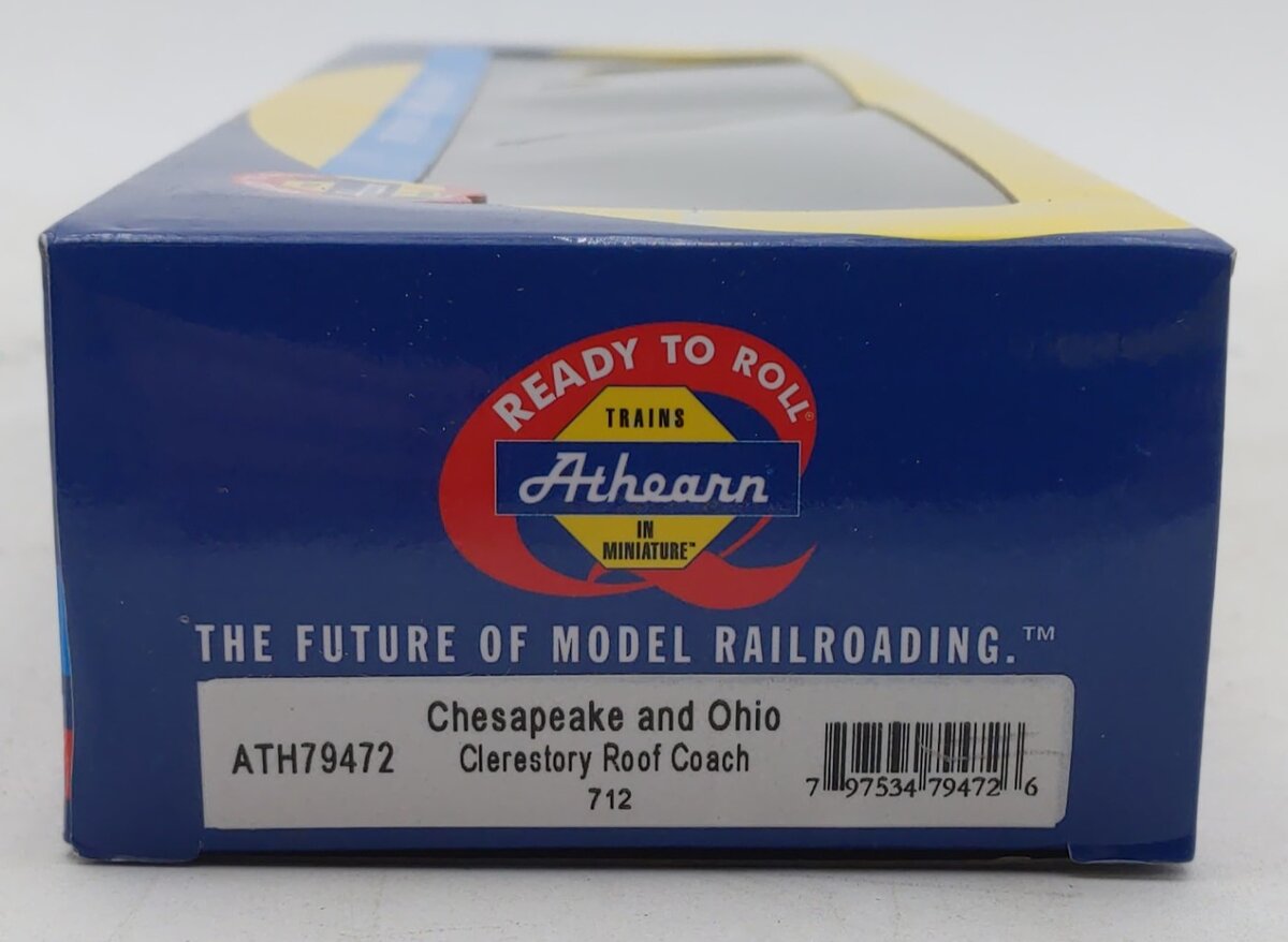 Athearn 79472 HO Chesapeake & Ohio RTR Heavyweight Clerestory Coach #712