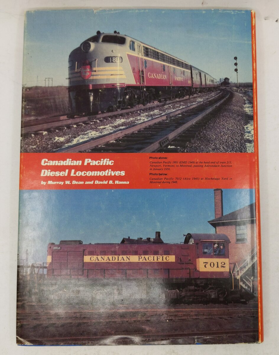 Canadian Pacific Diesel Locomotives Hardcover Book By Murray W. Dean, David B. H VG