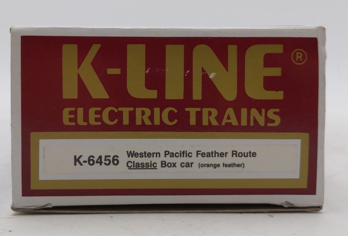 K-Line K6456 O Gauge Western Pacific Orange Feather Boxcar #6456100 LN/Box