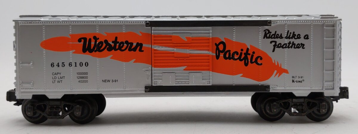K-Line K6456 O Gauge Western Pacific Orange Feather Boxcar #6456100 LN/Box