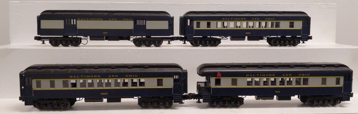 MTH 30-6265 O Baltimore & Ohio O-27 Madison Passenger Car Set (Set of 4) LN/Box