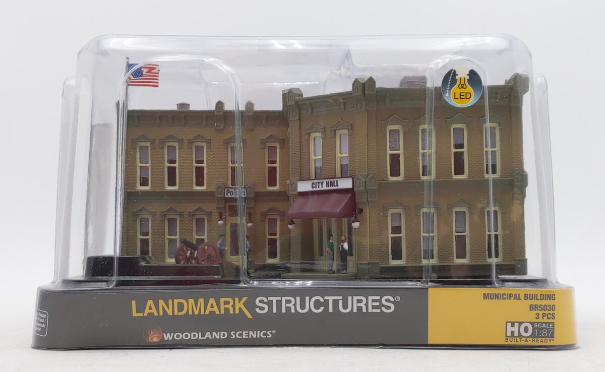 Woodland Scenics BR5030 HO Built-&-Ready Municipal Building NIB