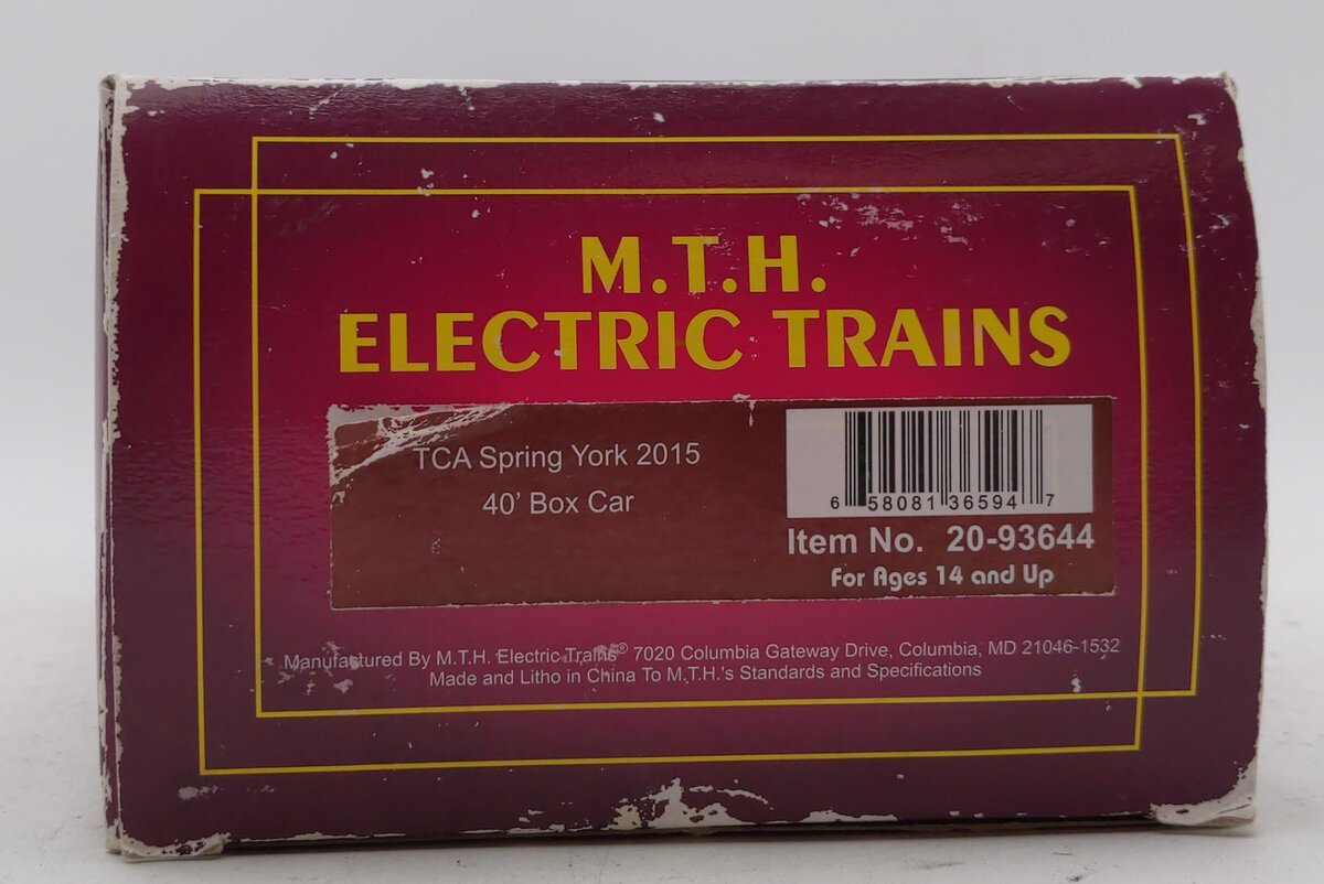 MTH 20-93644 TCA Spring 2015 40' Boxcar MT/Box