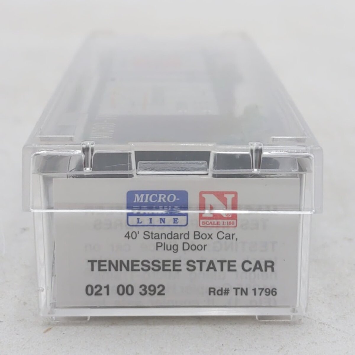 Micro-Trains 02100392 N Scale Tennessee 40' Standard Plug Door Boxcar #1796 EX/Box