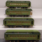 MTH 10-5061 O Two-Tone Green w/Brass Stephen Girard Passenger Set (Set of 4)