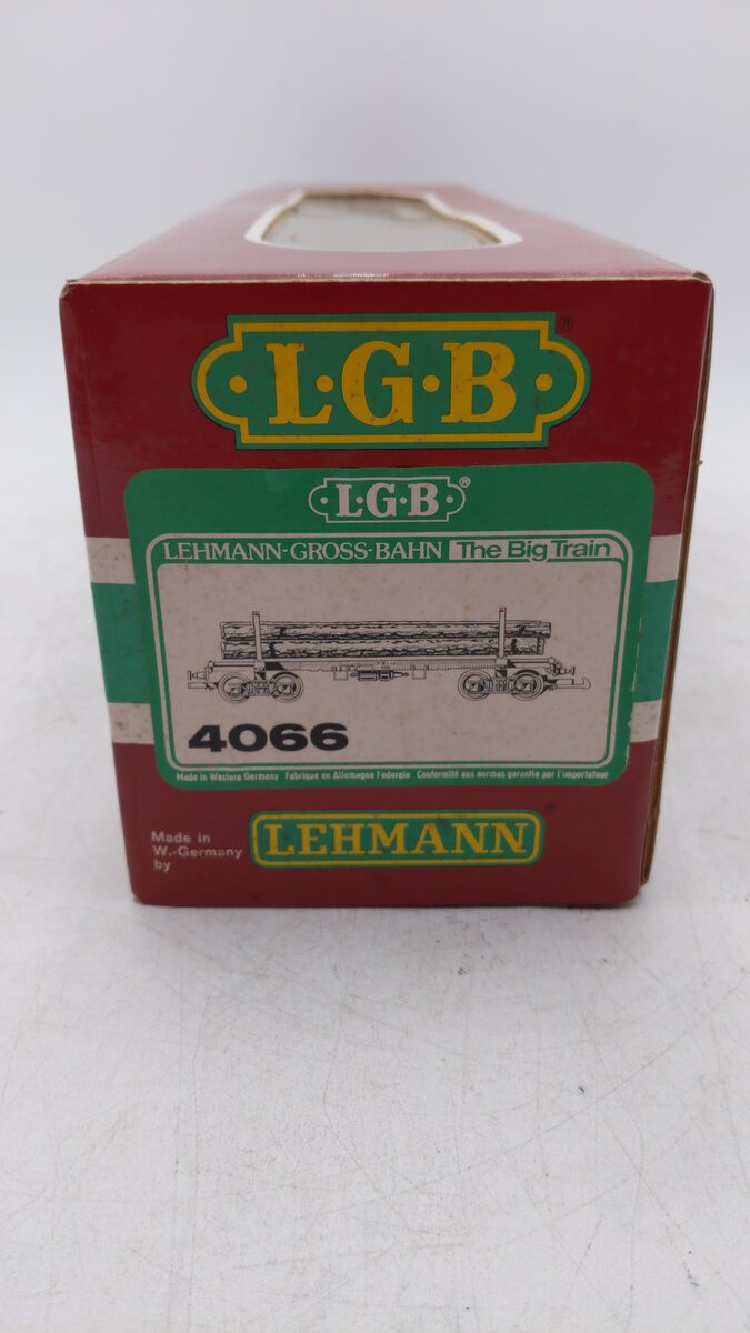 LGB 4066 G Scale Green Flatcar with Log Load #4066 LN/Box
