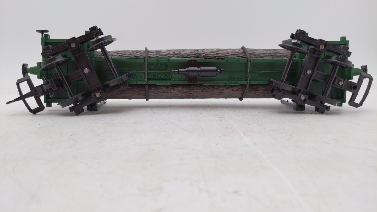 LGB 4066 G Scale Green Flatcar with Log Load #4066 LN/Box