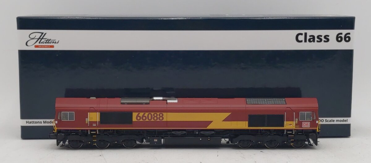 Hattons H4-66-005 OO DB Class 66 Diesel Locomotive #66088 LN/Box
