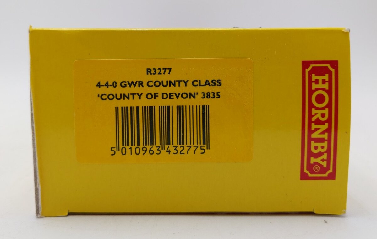 Hornby R3277 OO Great Western 4-4-0 County of Devon Steam Locomotive #3835