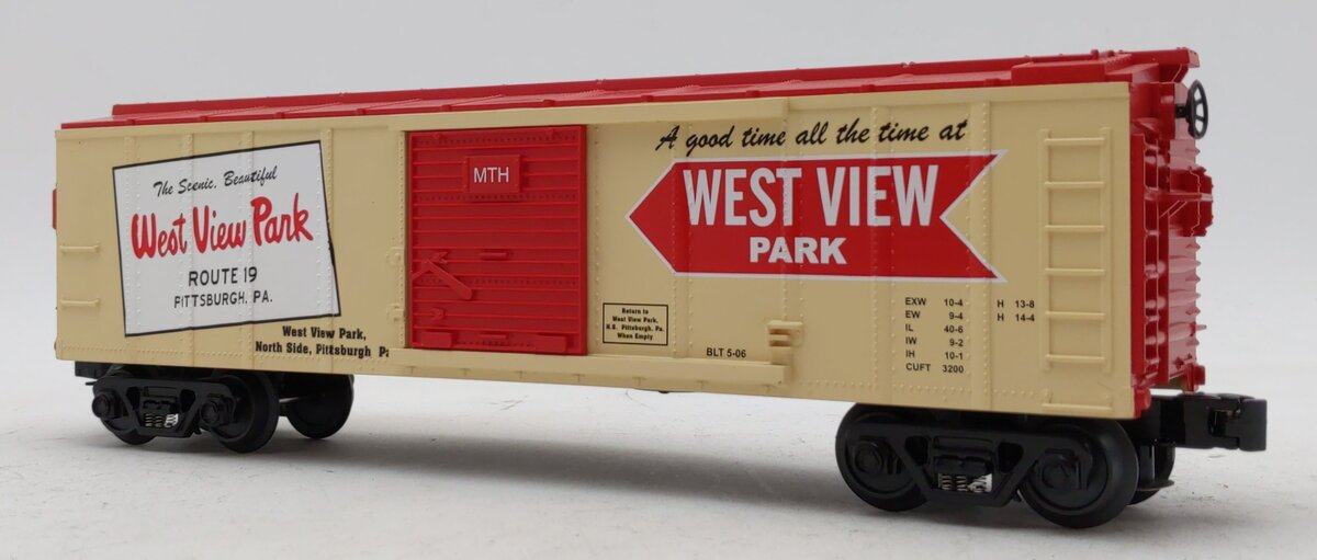 MTH 30-74093 O Gauge West View Park Red Arrow Box Car LN/Box